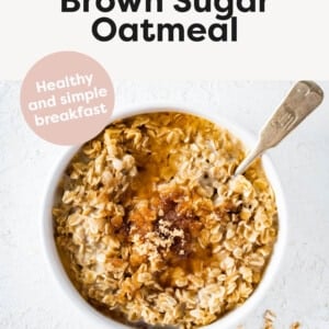 Bowl of maple brown sugar oatmeal.
