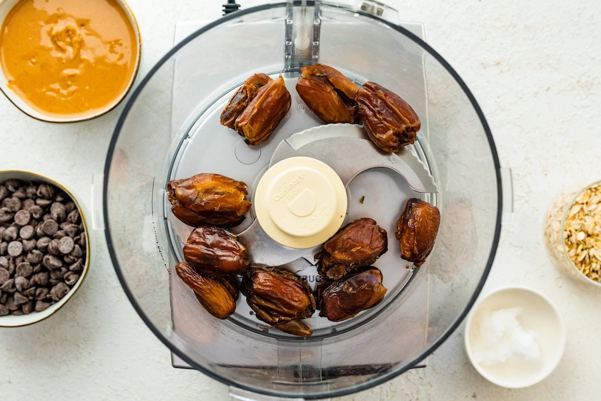 Multiple dates in a food processor.